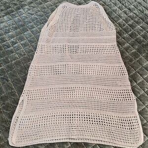 Cream Crochet Swim Cover-Up